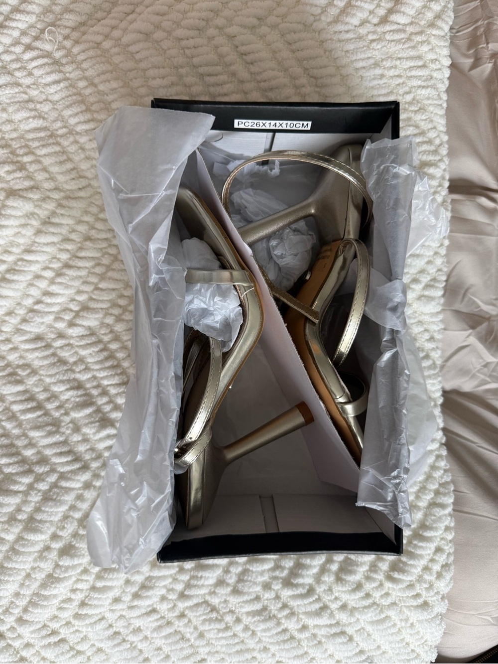 Champagne Strappy Heeled Sandals